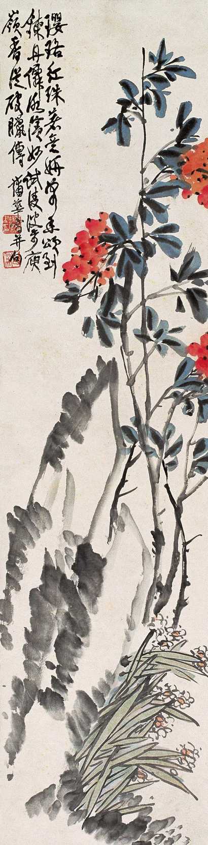 蒲华 天竺水仙 立轴